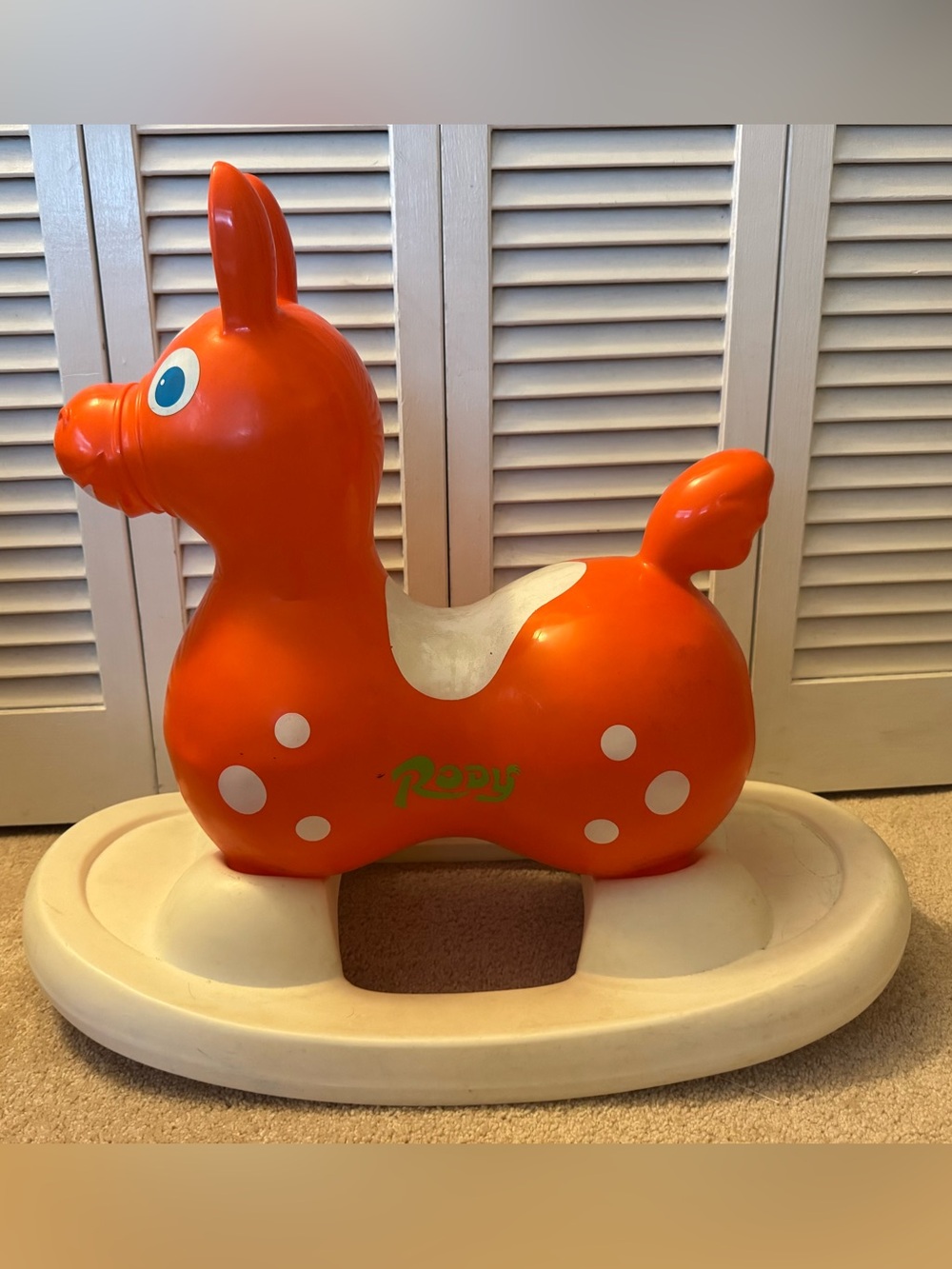 Rody Inflatable Bouncy Ride-On Toy for Kids (Orange)